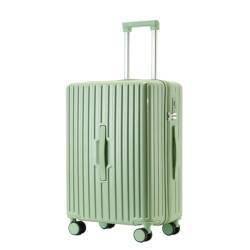 ANZHENGRQ Reisekoffer 20-Zoll-Multifunktions-Passwort 24-Trolley-Koffer for Männer und Frauen, Leichter Koffer, frischer Koffer Trolley (Color : Green, Size : 26in) von ANZHENGRQ