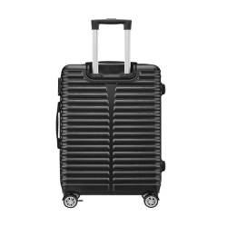 ANZHENGRQ Reisekoffer Trolley-Koffer mit Aluminiumrahmen, Universalräder, 24-Zoll-Trolley-Koffer, 26-Zoll-Koffer for Männer und Frauen Trolley (Color : Black, Size : 20in) von ANZHENGRQ