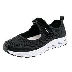 AOKWAWALIY 1 Paar Wanderschuhe -Sneaker Turnschuhe Für Tägliche Übungen Damen-Trainingsschuhe Damen Sommer Sneaker Sandalen Für Frauen Mesh-Turnschuhe Sneaker Für Damen Black von AOKWAWALIY