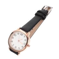 AOKWAWALIY Quarz Damenuhren damenarmbanduhr Ladies Watch Presents for Women for Women Schicke Uhr Retro-Design Damenuhr im Retro-Stil personalisierte Uhr Filigrane Armbanduhr Pu Black von AOKWAWALIY