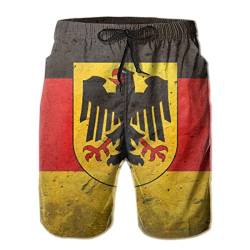 AOOEDM Badehose mit Deutschland-Flagge, schnell trocknend, Boardshorts mit Mesh-Futter, Strandshorts, Bedruckte Shorts, Bademode von AOOEDM
