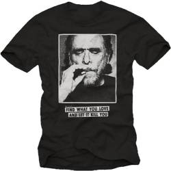 Charles Bukowski Poems T-Shirt Black Size L von AOZGXEZ