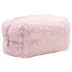 Fuzzy Make -up -Tasche, 6.7x4,7 x 3,7 Zoll süße Flauschige Make -up -Tasche, Reißverschluss -Plüsch -Make -up -Tasche, Reise Terry -Stoff -Make -up -Tasche für Frauen Style 2 Beauty Supplies von AOpghY