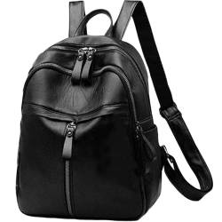 Leder -Rucksack mit großer Kapazität Multi -Taschen -Rucksack wasserdichtem Rucksack mit verstellbarem Gurt Reißverschluss Reise -Rucksack Unisex College Schultasche Modetaschen Mode Bags von AOpghY