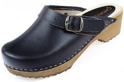 APREGGIO Clogs Damen Holz 38 Größe Schwarz – Bequeme Damen Clogs Holz – Holz Hausschuhe Damen – Solid Schuhe Damen – Praktisch Gartenclogs Damen - Holzschuhe von APREGGIO