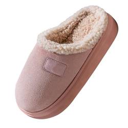 AQ899 Halloween Slipper Damen Frühling Und Winter Plus Samt Warme Baumwollschuhe Für Zuhause mit Dicker Sohle Und Weicher Sohle rutschfeste Hausschuhe Aus Lammwolle Yoga Schuhe Damen von AQ899