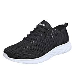 AQ899 Walkingschuhe Outdoor Fitness Jogging Schuhe Herren Sneaker Schwarz 42 Mode Lässig Atmungsaktiv Leicht Einfarbig Sommer und (White, 40) von AQ899