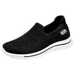 AQ899 Walkingschuhe Outdoor Fitness Jogging Schuhe Sneaker High Herren Wasserdicht Flache Weichen Boden Nicht Slip Mesh Atmungsaktiv Bequeme Slip Auf Einfache Casuale Stil (Dark Gray, 43) von AQ899