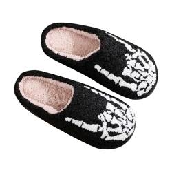 Flauschige Schlappen Halloween Weihnachtspantoffeln Urlaubspantoffeln Hausschuhe Slipper Für Frauen Flauschige Hausschuhe Für Drinnen Und Draußen Keilstiefeletten Damenschuhe Plateau Keilabsatz von AQ899