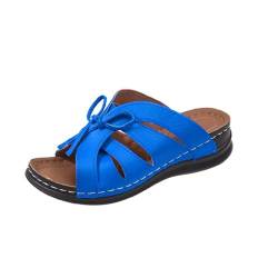 Generisch Orthopädische Sandalen Damen Sommer Bequem Waschbare Slingback Orthopädische Slide Sport Sandalen mit Weiche Fussbett Outdoor Wassersandalen Casual Strick Sandalen Plateau Sandalen Frau von AQ899