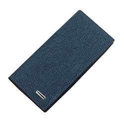 AQQWWER Herren Geldbörse Long Wallet Canvas Purse Leisure Portable Multifunctional Id Card Holder Luxury Wallets von AQQWWER