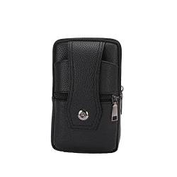 AQQWWER Hüfttasche Handtasche, Brieftasche, einfarbig, wasserdichte Gürteltasche (Color : Black) von AQQWWER