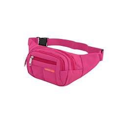 AQQWWER Hüfttasche Sporttaschen, Herren- und Damen-Freizeit-Handy-Taschen, im Freien wasserdichte diagonale Oxford-Tuch Taschen im Freien (Color : Pink) von AQQWWER