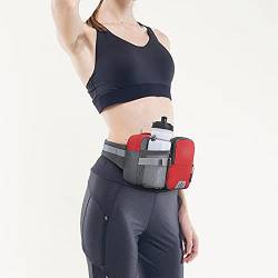 AQQWWER Hüfttasche Taille Tasche Hydratationsgürtel Packung, Laufsport Fitness Wasser Flaschenbeutel, Fanny Taille Packung Reiten Radfahren Telefontasche (Color : Red) von AQQWWER