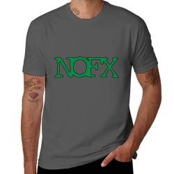 AQSWPUWD NOFX Herren-T-Shirt, Baumwolle, kurzärmelig, Rundhalsausschnitt, weiches T-Shirt für Fans, Dunkelgrau, S von AQSWPUWD