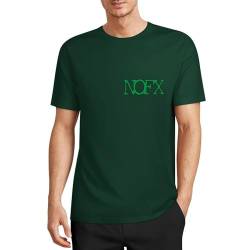 AQSWPUWD NOFX Herren-T-Shirt, Baumwolle, kurzärmelig, Rundhalsausschnitt, weiches T-Shirt für Fans, Dunkelgrün, L von AQSWPUWD