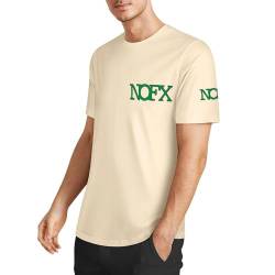 NOFX Herren-T-Shirt, Baumwolle, kurzärmelig, Rundhalsausschnitt, weiches T-Shirt für Fans, Helles Aprikosenfarben, L von AQSWPUWD