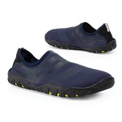 AQUASTIC Lorne Slip-on Meerschuhe Erwachsene Größe 37 EU mit Rutschfester, strapazierfähiger Gummisohle und weicher Eva-Schaumstoff-Einlegesohle Blau Schnorchel Aqua Schuhe Ideal für den Strand von AQUASTIC