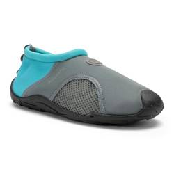 AQUASTIC Wasser Schuhe KEA Größe 37 EU Slip-on Mesh Meerschuhe Erwachsene Anti-Rutsch Gummi TPR Sohle Wasserableitung Schutz und Komfort für Pool und Strand zum Schnorcheln Farbe Grau von AQUASTIC