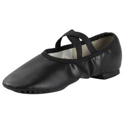 ARCLIBER Jazz Shoes Tanzschuhe aus Leder für Damen und Herren, Schwarz, 38.5 EU von ARCLIBER