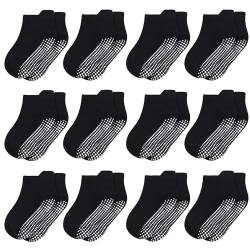 ARERWA Antirutschsocken Kinder 12 Paar Stoppersocken Baby ABS Socken Kinder Rutschsocken für 3-5 Jahre Jungen Mädchen von ARERWA