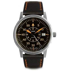 ARISTO Herren Uhr Armbanduhr Fliegeruhr 38 Pilot Automatik 3H227-L Leder von ARISTO