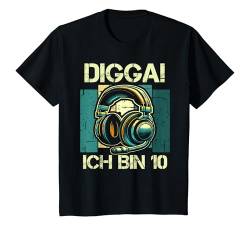 Kinder Digga! Ich Bin 10 Jahre 10. Geburtstag Junge Zocker Jungs T-Shirt von ARTIPALATI Geschenke