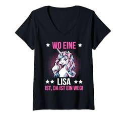 Damen Name Lisa Vorname Spruch Geburtstag Lustig T-Shirt mit V-Ausschnitt von ARTIPALATI