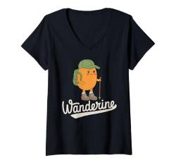 Damen Wanderine Mandarine Wanderin Wandern Sprüche Geburtstag T-Shirt mit V-Ausschnitt von ARTIPALATI