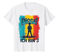 Kinder DIGGA! Ich bin 3 Drei Jahre 3. Geburtstag Junge T-Shirt von ARTIPALATI