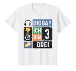 Kinder Digga Ich bin 3 Zocker 3. Geburtstag Junge Gamer Jungs T-Shirt von ARTIPALATI