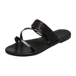 ARtray Krankenhaus Schuhe Damen Waschbar Sommer-Outwear für Damen, weiche Sohle, bequeme Sandalen und Hausschuhe mit flachem Boden, Damenschuhe Damenschuhe Weite H 41 Neu (Black, 40) von ARtray