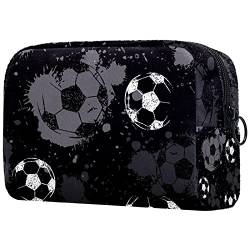 Geschäftsreisen Makeup Tasche Waschtasche KosmetikbeutelReisen Schminktasche Reißverschluss praktischer Make-up Beutel Fußball von ASDFAS