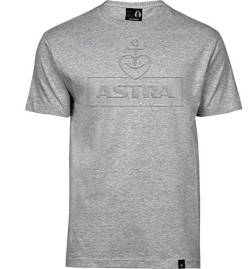 ASTRA Herren T-Shirt Prägung, grau, Herren-Bekleidung, Baumwoll-Shirt mit auffälligem Frontprint, lässige Mode für Männer, (XL) von ASTRA