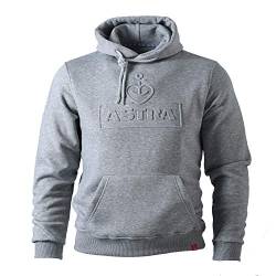 ASTRA Hoodie Unisex, mit geprägtem Herzanker-Motiv, bequemer Pullover mit Kapuze, Cooler Kapuzen-Pulli, für Damen & Herren, Grauer Sweater aus St.Pauli (L) von ASTRA