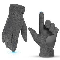 ATERCEL Winterhandschuhe Herren Damen, Polar Fleece Handschuhe für kaltes Wetter mit Touchscreen-Fingern für Laufen, Radfahren, Fahren von ATERCEL