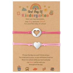 AUAUY 2 Schulkind Armband Mädchen Geschenke zur Einschulung, Schulkind Armband Mädchen Junge, Mutter Tochter Armband Schulkind Geschenk für Erster Schultag Schultüte Füllung, Schulanfang Armband von AUAUY