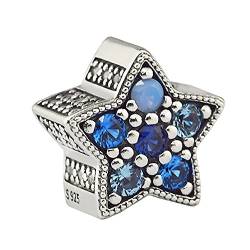 PANDOCCI 2017 Weihnachtskollektion Blau Helle Sterne Kristall Perlen Authentische 925 Sterling Silber DIY Passt für Original Pandora Armbänder Charme Modeschmuck von PANDOCCI