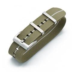 AXTGBHL Nylon NATO Gürtel 20mm 22mm Uhrenarmbänder Durable Französisch Truppen Militär Fallschirm Spezielle elastische Uhrenarmbänder Ersatz für Männer, 22mm, synthetic-resin, agate von AXTGBHL