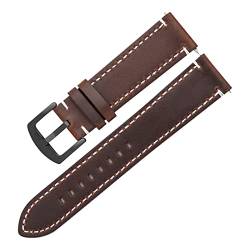 AXTGBHL Uhrenarmband aus Ölwachs-Leder, 20 mm, 22 mm, passend für Samsung Galaxy Watch 42 46 mm, Uhrenarmbänder passend für Huawei GT2, 22 mm, Kunstharz, Achat von AXTGBHL