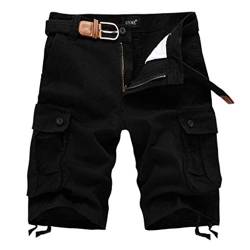 AYG Herren Cargo Shorts Bermuda Shorts Männer Militär Tarnung Hose Kurze Cargo Short Waist 29-44 von AYG