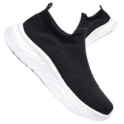 Sneaker für Frauen & Männer Sneaker Sportschuhe für Damen Bequeme Schuhe Damen sockenschuhe Damen Outdoor-Walking-Shoes atmungsaktive Schuhe Damen,Black 01,38EU von AZMAHT