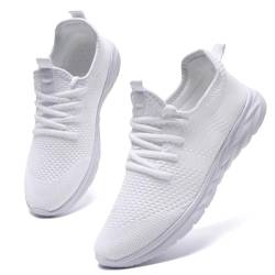 AZSDXS Leicht Turnschuhe Sportschuhe Damen Sneaker Atmungsaktive Hallenschuhe Sommer Schuhe Laufschuhe Outdoor für Fitness Tennis Jogging Bequem Straßenlaufschuhe Weiß 39 von AZSDXS