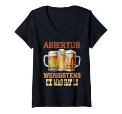 Damen Abitur A BIER TUR WENIGSTENS DIE MAß HAT 1.0 Lustiges T-Shirt mit V-Ausschnitt von Abitur Geschenk Abi Geschafft Lustiges Abiturient