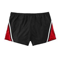 Abraxas Übergrößen Herren Kasten-Badehose Moritz schwarz-rot, XL Größe:8XL von Abraxas