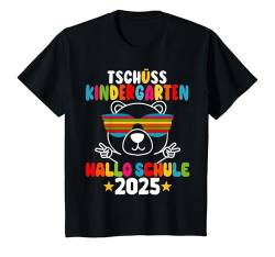 Kinder Tschüss Kindergarten Hallo Schule 2025 Kita Abgänger Bär T-Shirt von Abschied Kita Kitaabgänger Kindergarten Kiga 2025