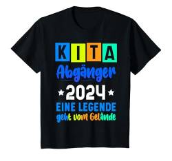 Kinder Kita Abgänger 2024 Schulkind Einschulung Schule Letzter Tag T-Shirt von Abschied Kita Kitaabgänger Kindergarten Kiga