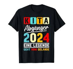 Kinder Kita Abgänger 2024 Schulkind Einschulung Schule T-Shirt von Abschied Kita Kitaabgänger Kindergarten Kiga