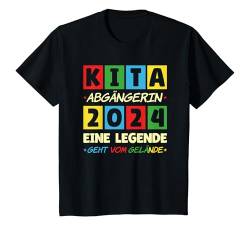 Kinder Kita Abgängerin 2024 Schulkind Mädchen Einschulung T-Shirt von Abschied Kita Kitaabgänger Kindergarten Kiga