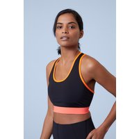 Colourblock Damen Sport-BH - mittlerer Halt - Schwarz von Active People